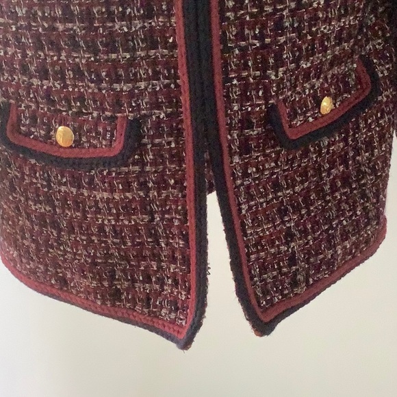 Talbots Tweed Blazer with Gold Buttons and Pockets Size 8 - Picture 7 of 14